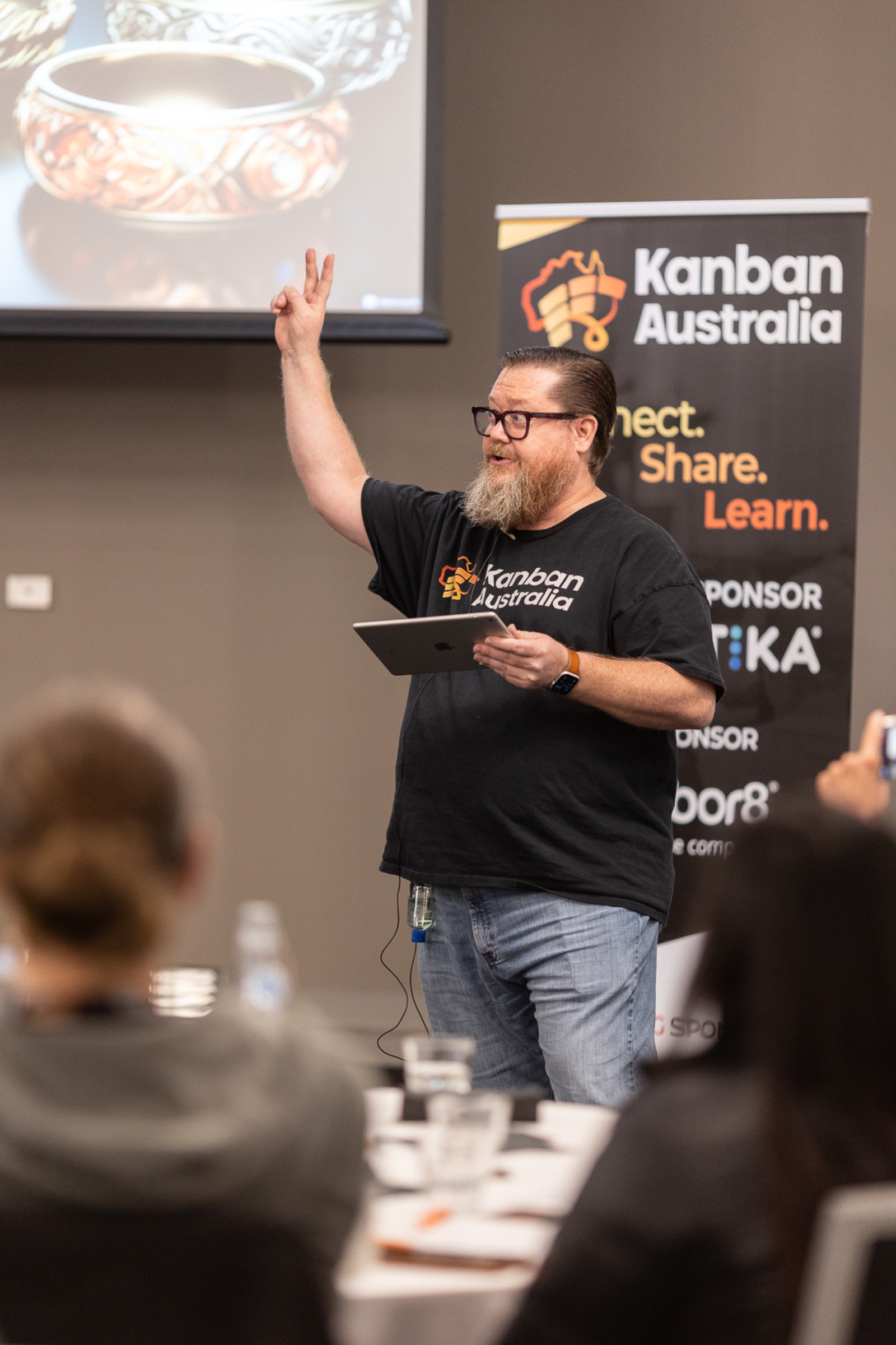Alex presenting at Kanban Australia