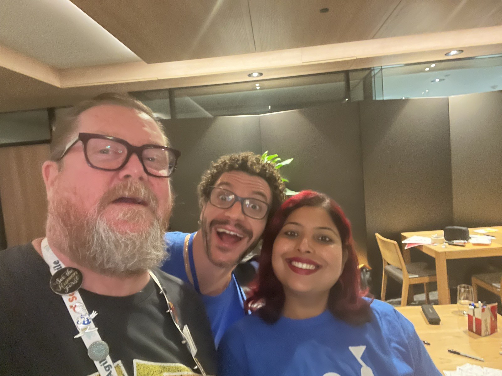 Alex with two organizers of Agile Tour Sydney